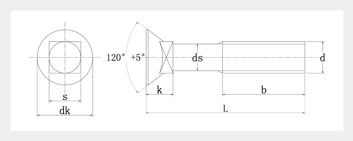 Countersunk Carriage Bolts DIN 605-2D