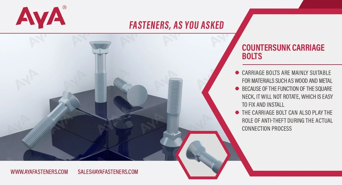 Countersunk Carriage Bolts DIN 605-advantages