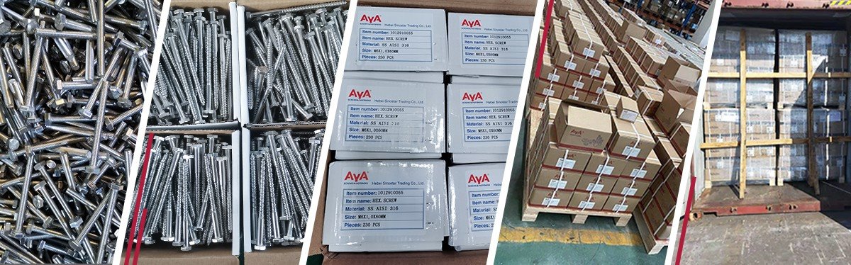 Mushroom Head Square Neck Bolts-package